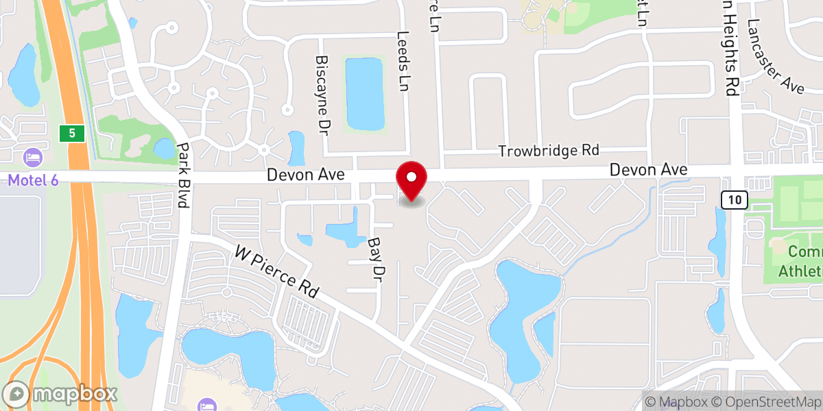Map showing location of Christian Fellowship Church