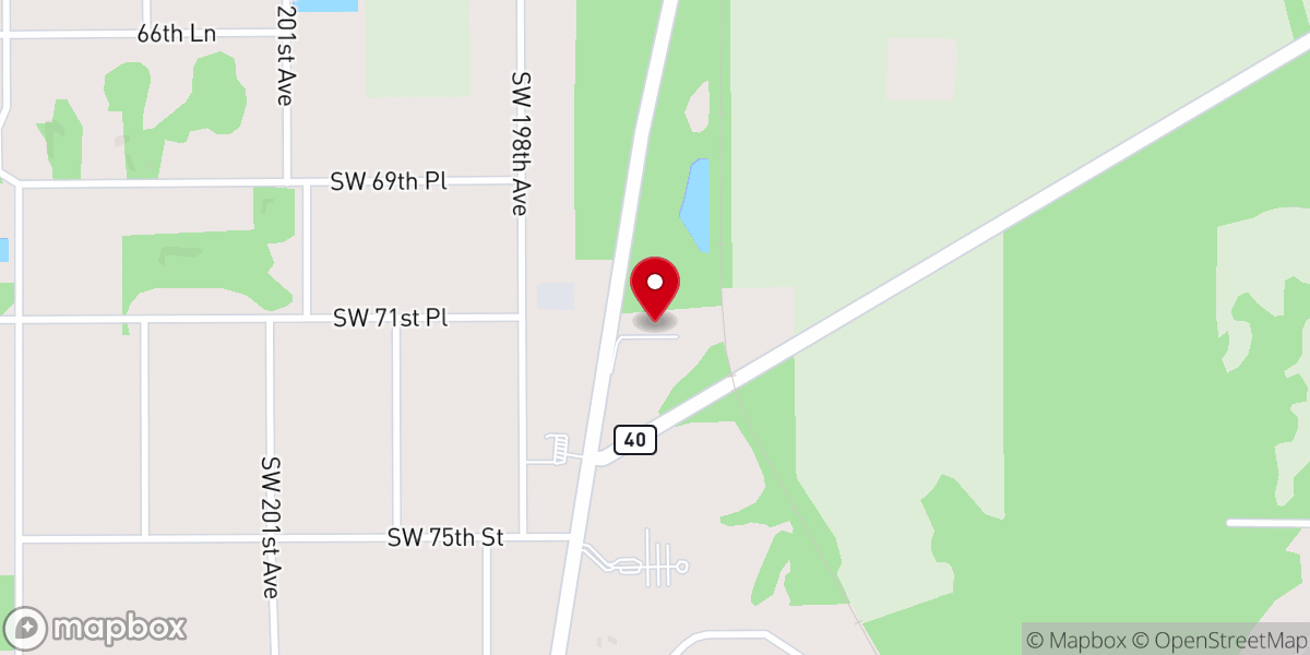 Map showing location of Peace Lutheran Church