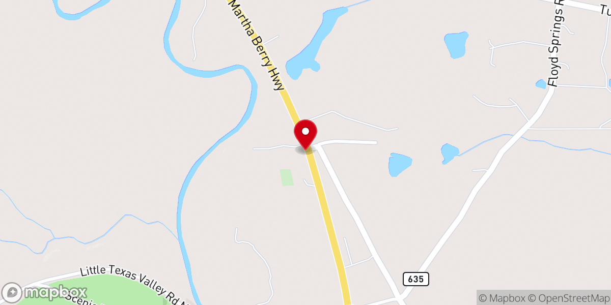 Map showing location of Rome Midway Primitive Baptist Church