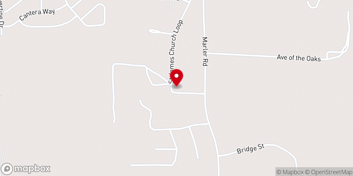 Map showing location of St James Baptist Church