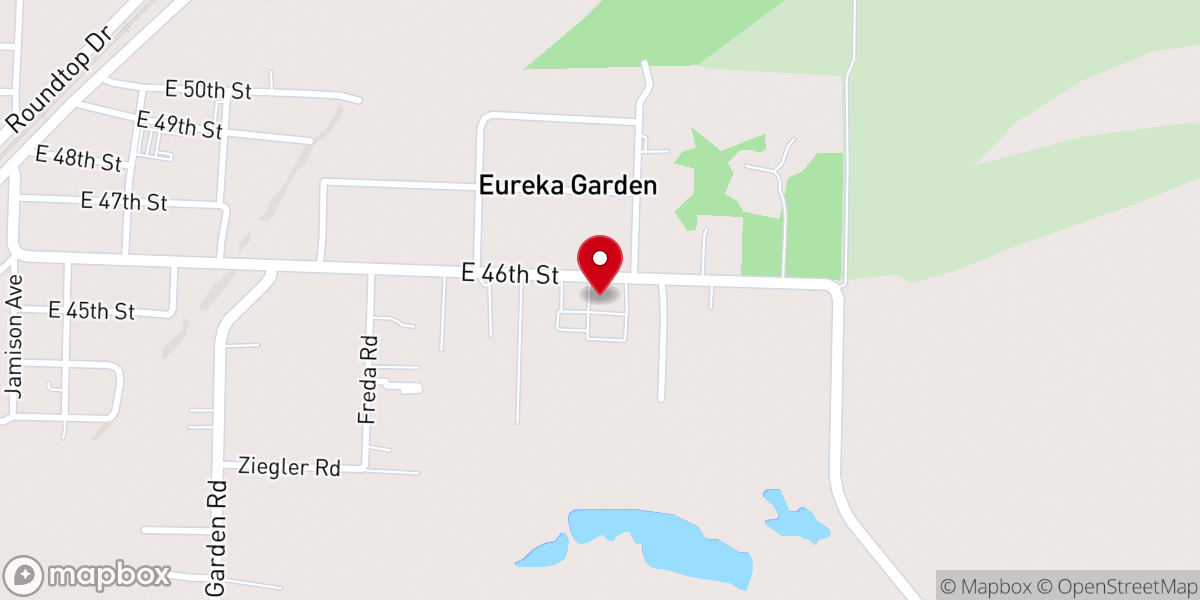 Map showing location of McAlmont Church of Christ