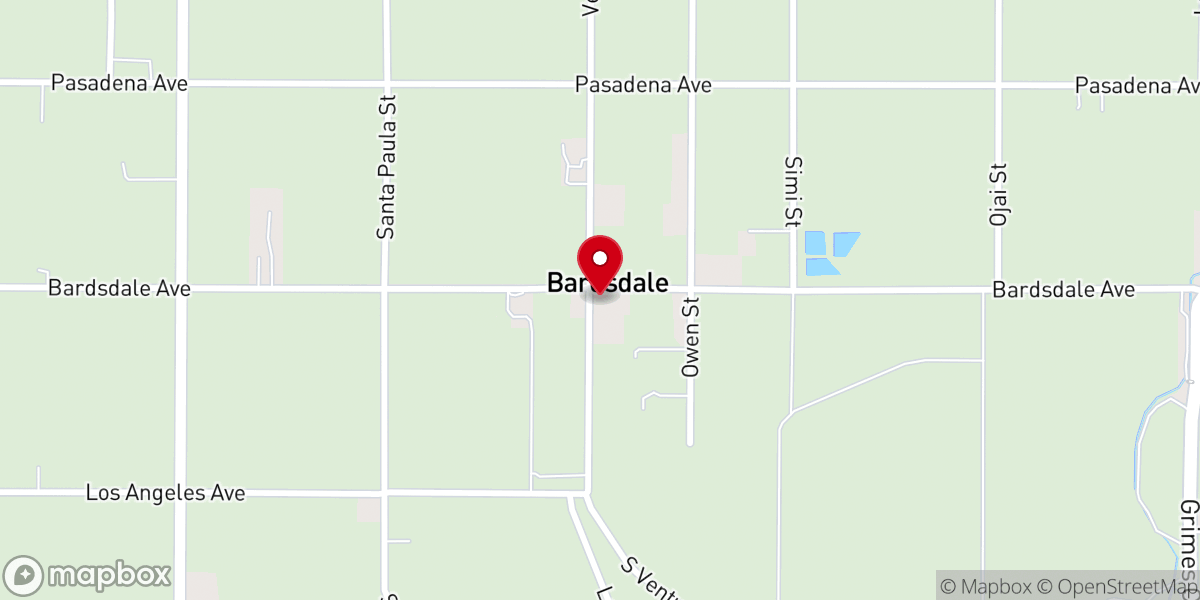 Map showing location of Bardsdale United Methodist Church