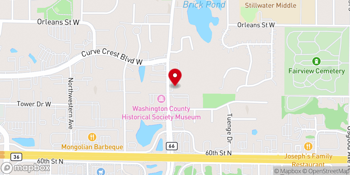 Map showing location of Stillwater Printing Co