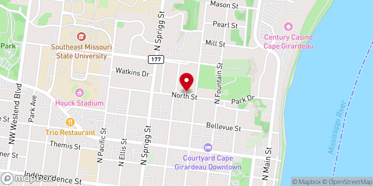 Map showing location of St James Ame Church