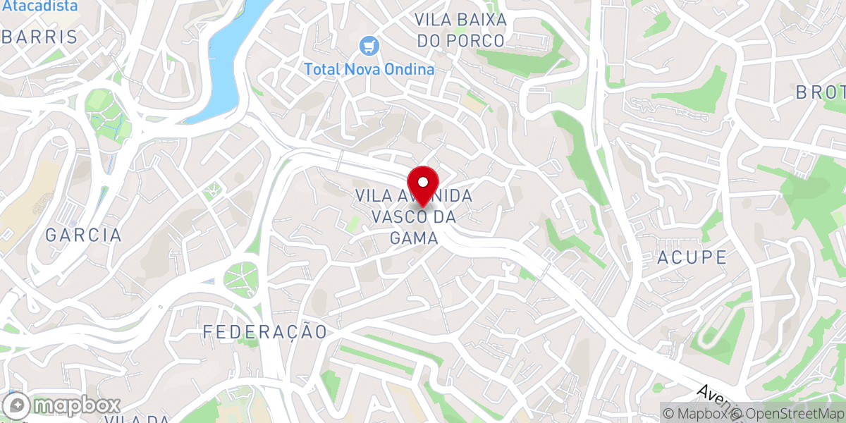 Map showing location of Paróquia de São João Batista
