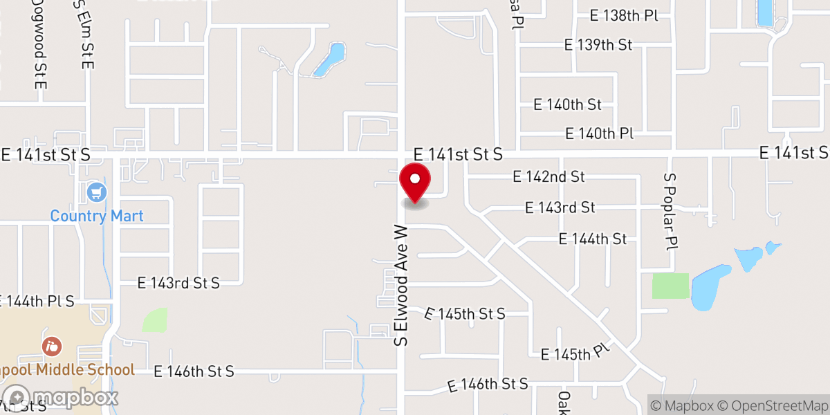 Map showing location of Foundation Baptist Church