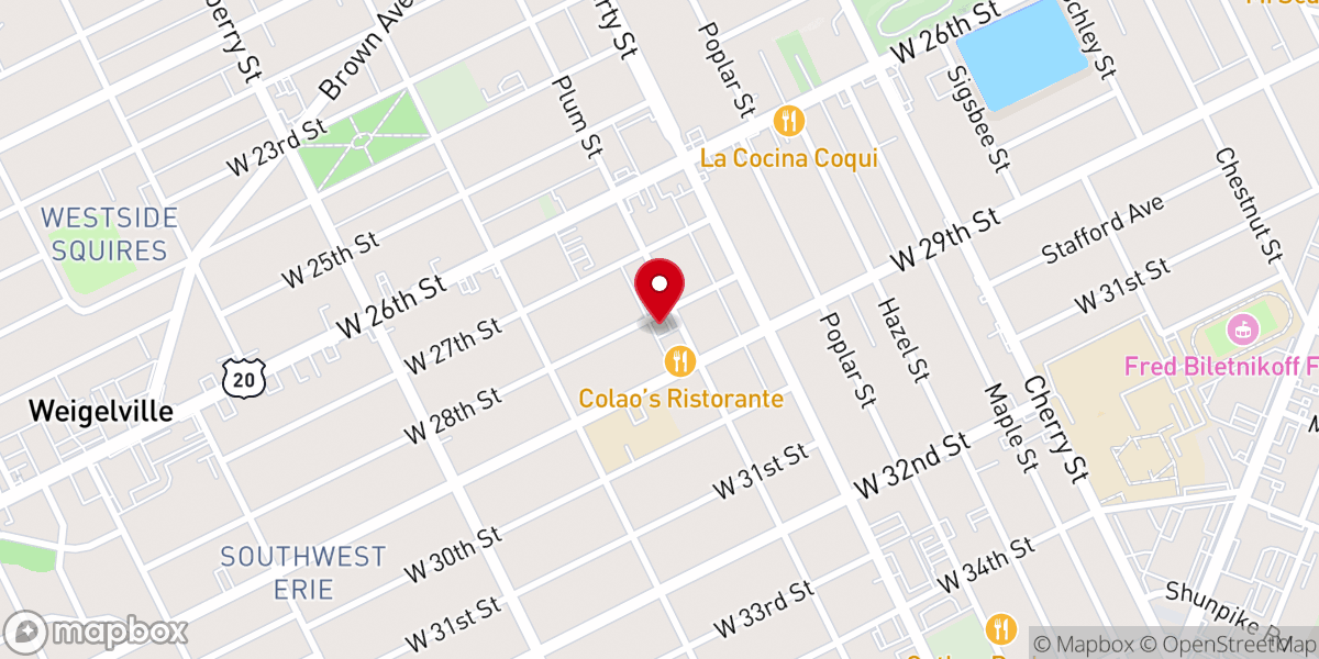 Map showing location of Immanuel Baptist Church