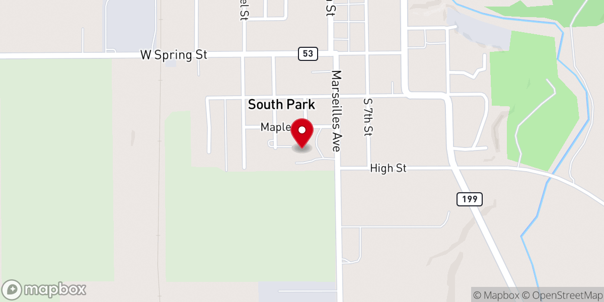 Map showing location of Vancrest of Upper Sandusky