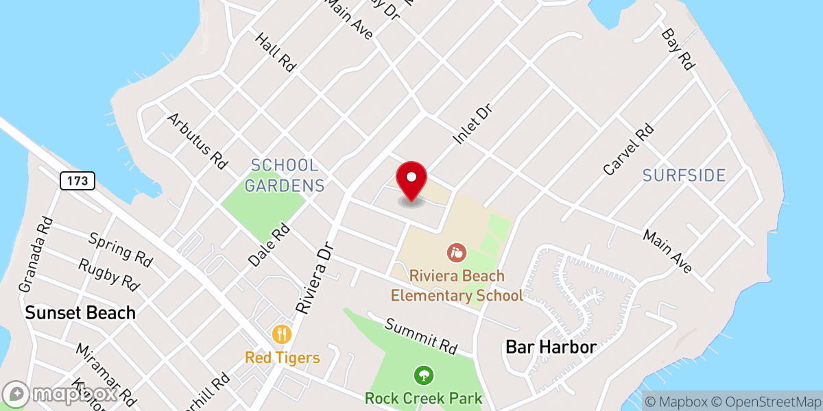 Map showing location of Saint Jane Frances de Chantal Catholic Church