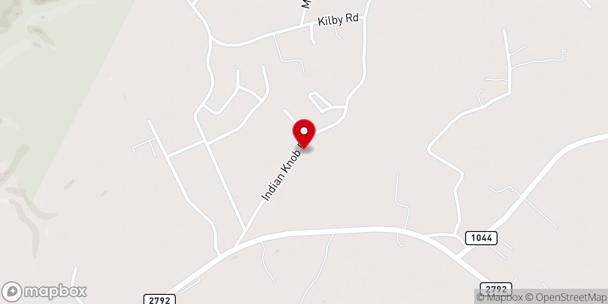Map showing location of Meadow Grove Church