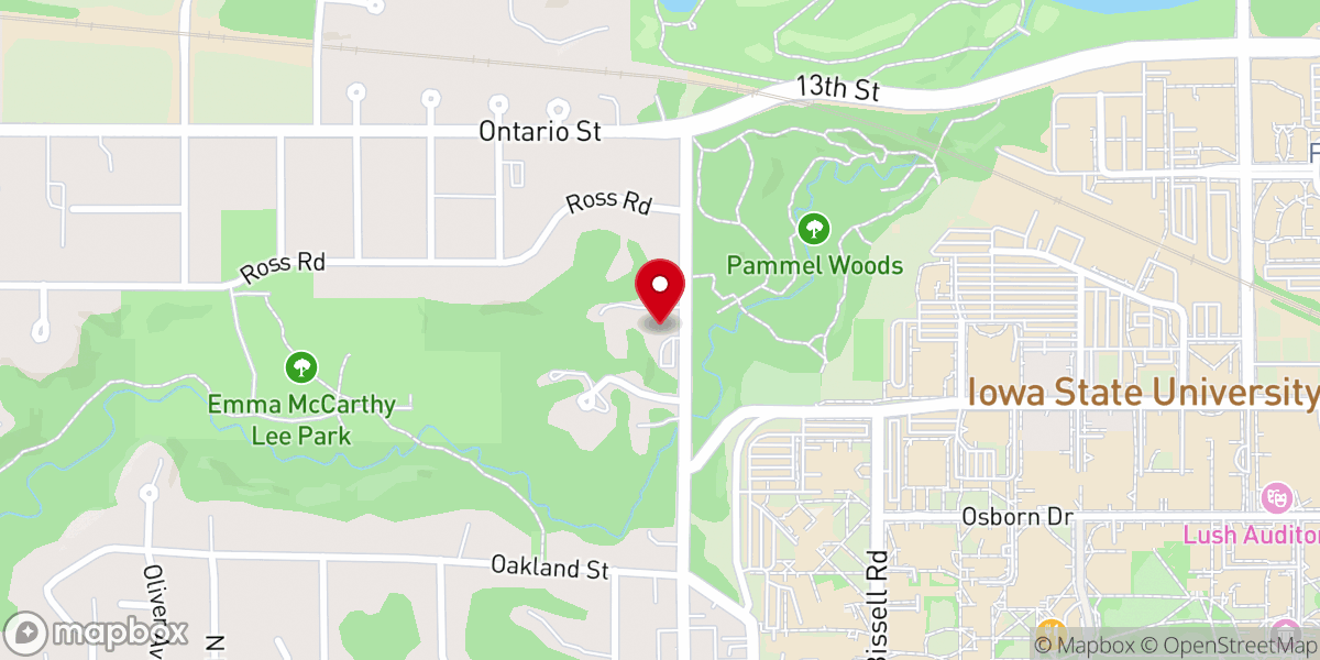 Map showing location of Unitarian Universalist Fellowship of Ames