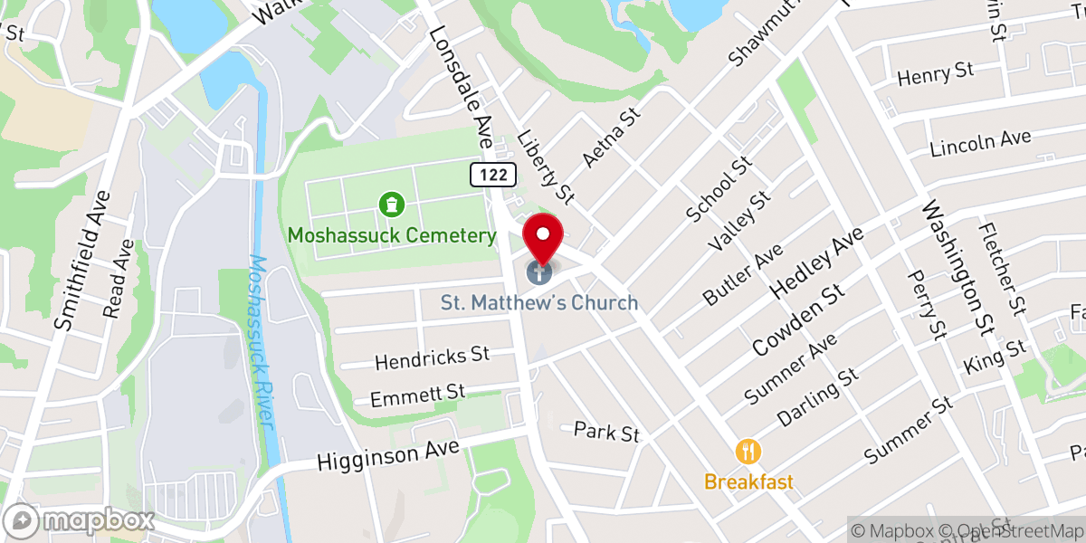 Map showing location of Holy Spirit Parish