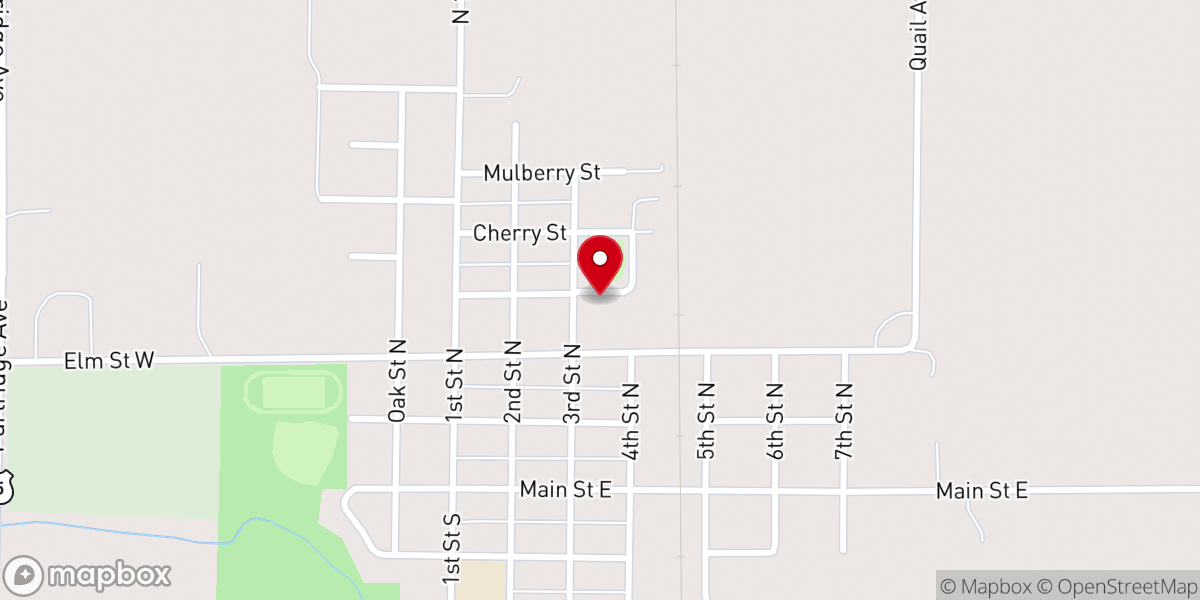 Map showing location of Sacred Heart Parish Center