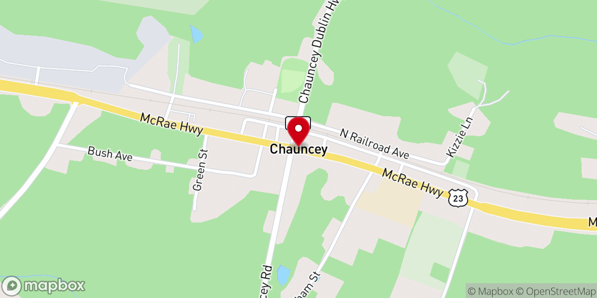 Map showing location of Harpers Chapel Baptist