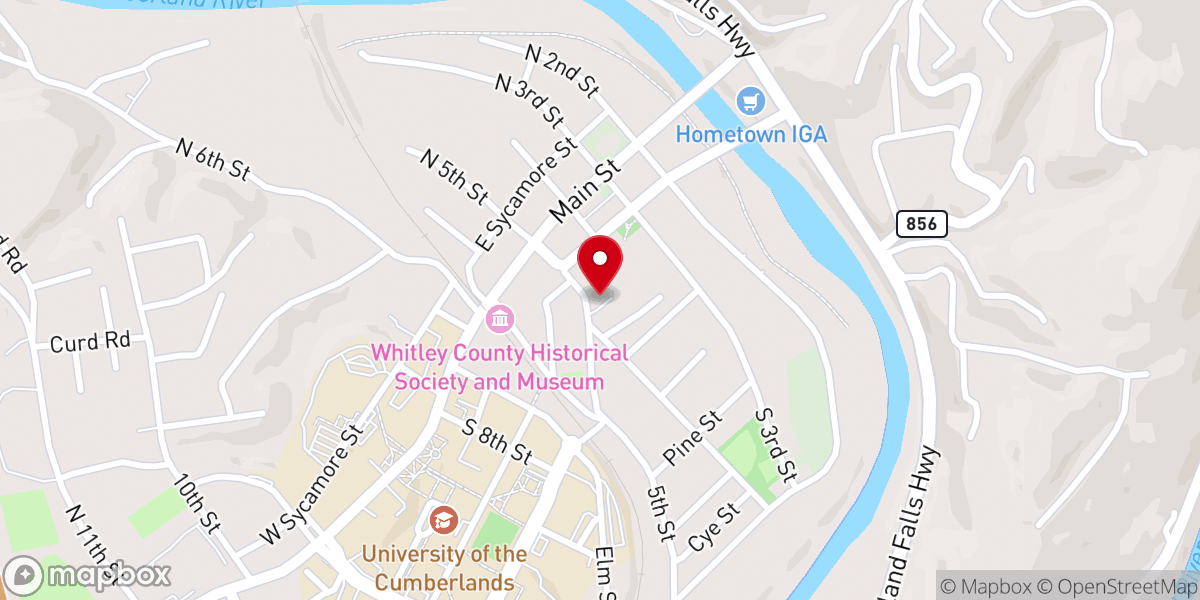 Map showing location of Cornerstone Community Church