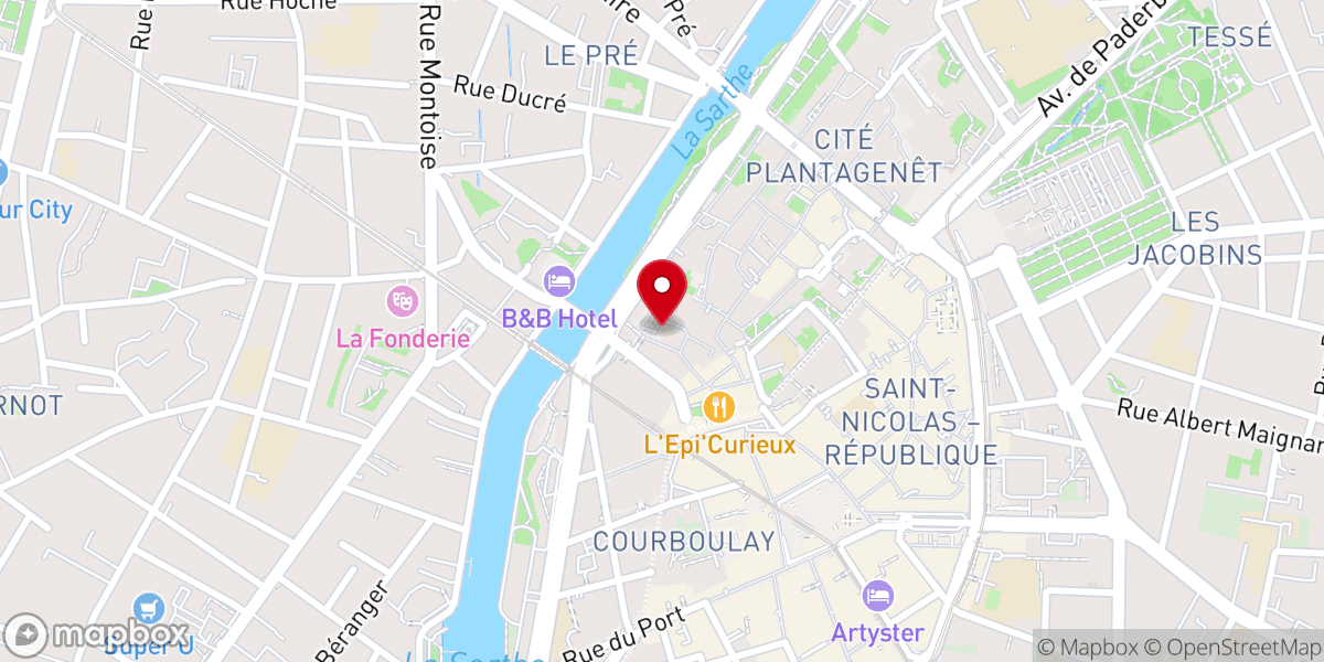 Map showing location of Église Saint-Benoît