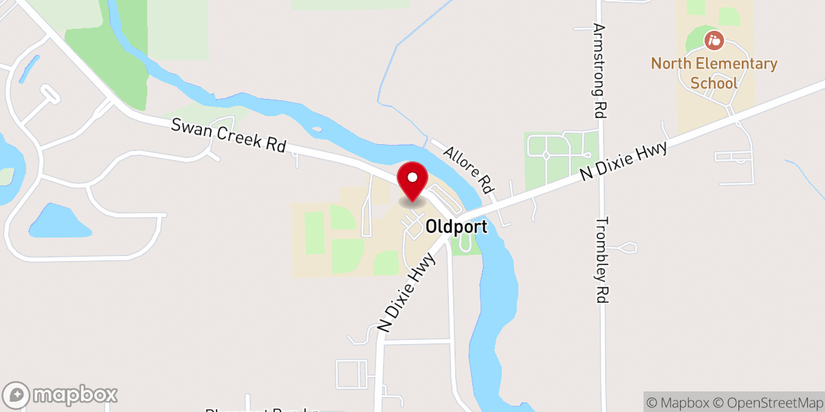 Map showing location of St. Charles Catholic Church