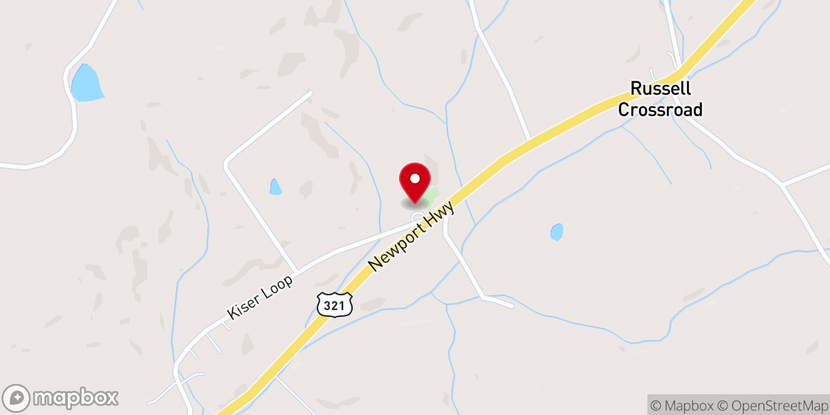Map showing location of Hunts Chapel United Methodist Church