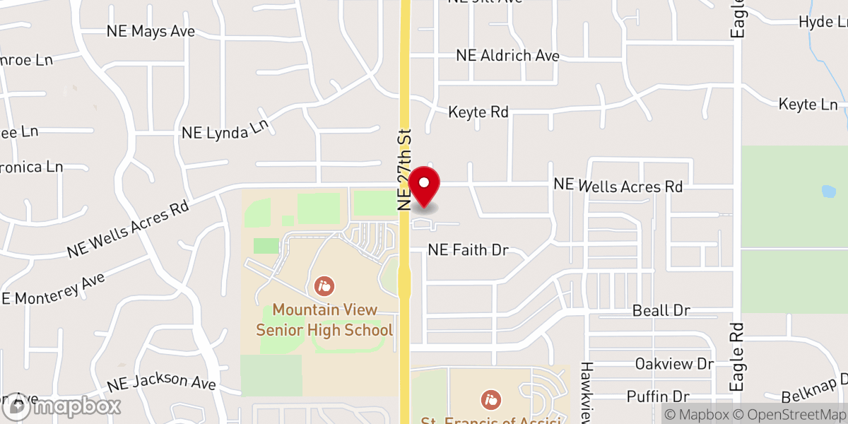 Map showing location of Real Life Christian Church