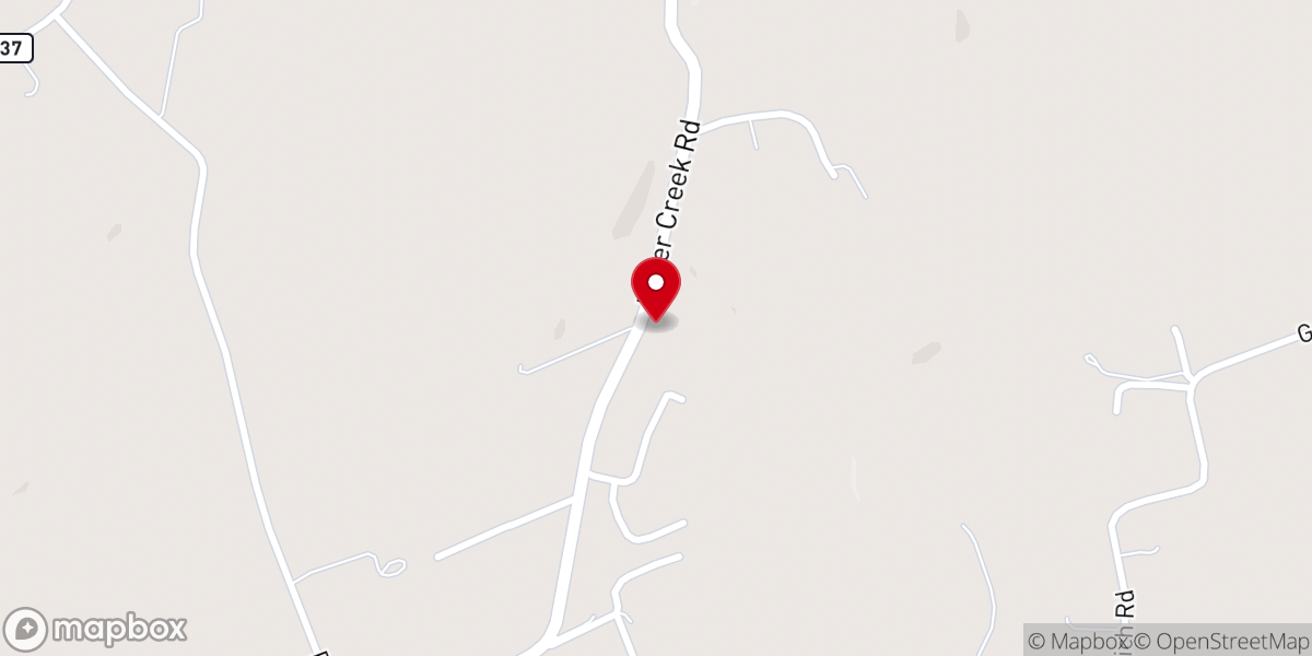 Map showing location of Mill Creek Bible Church
