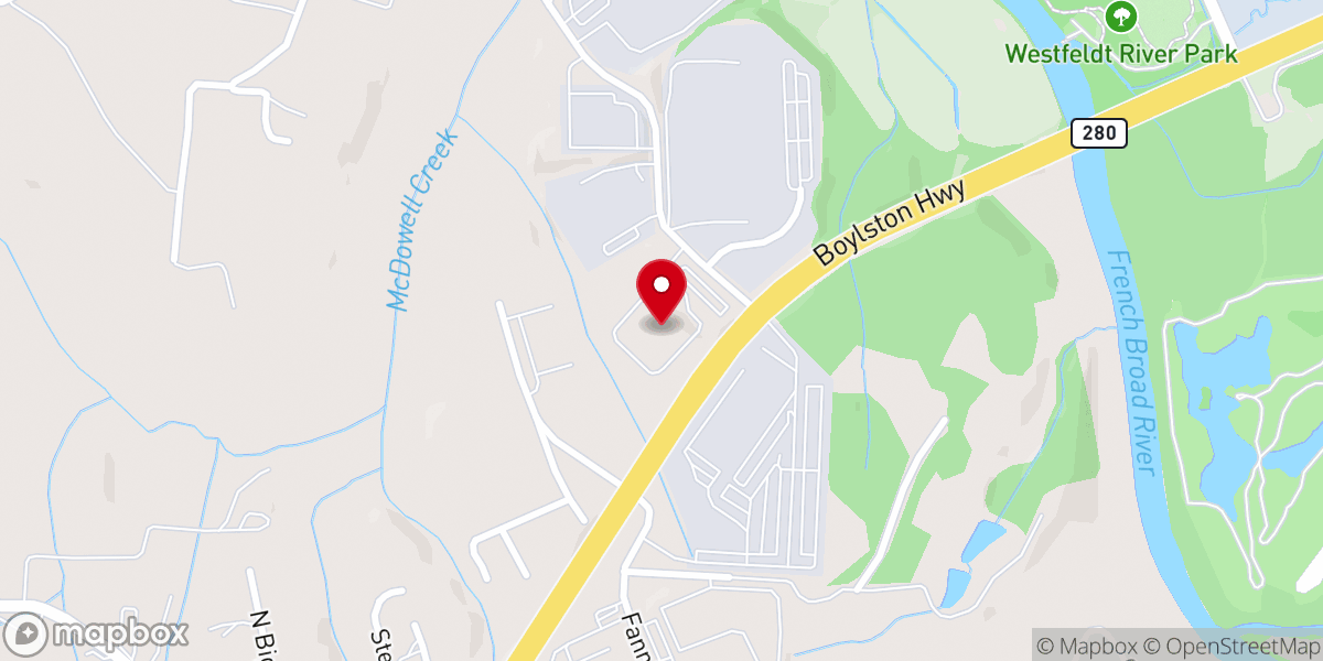 Map showing location of MANNA FoodBank