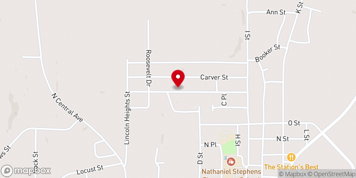 Map showing location of Liberty Life Christian Center