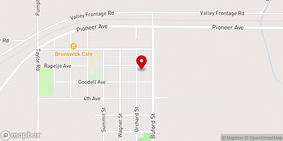 Map showing location of St. Joseph Catholic Church