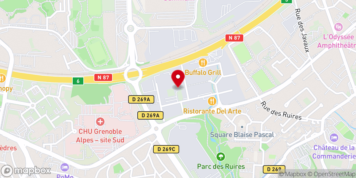 Map showing location of Église Protestante Évangélique de Grenoble-Eybens (EPEGE)