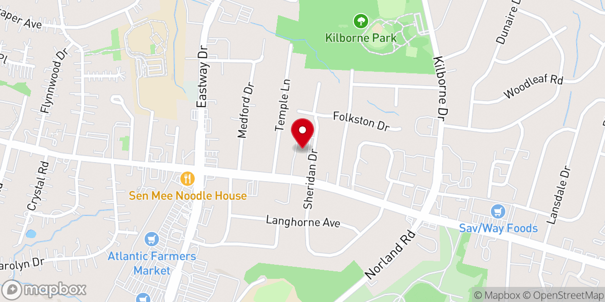 Map showing location of Third Presbyterian Church