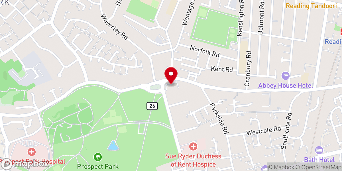 Map showing location of English Martyrs Catholic Church