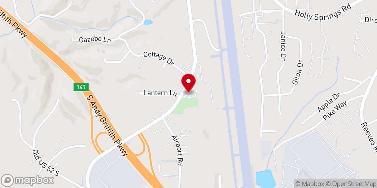 Map showing location of Holly Springs Baptist Church
