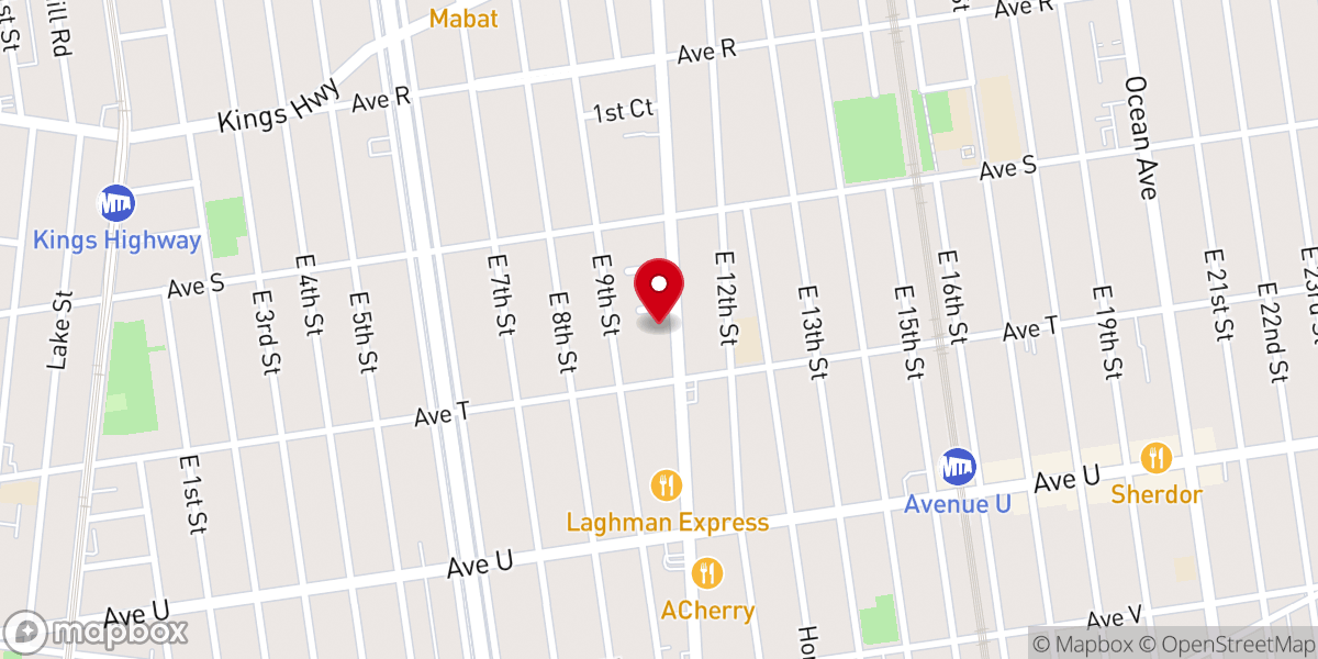 Map showing location of Congregation Ohr Shrage Tzvi