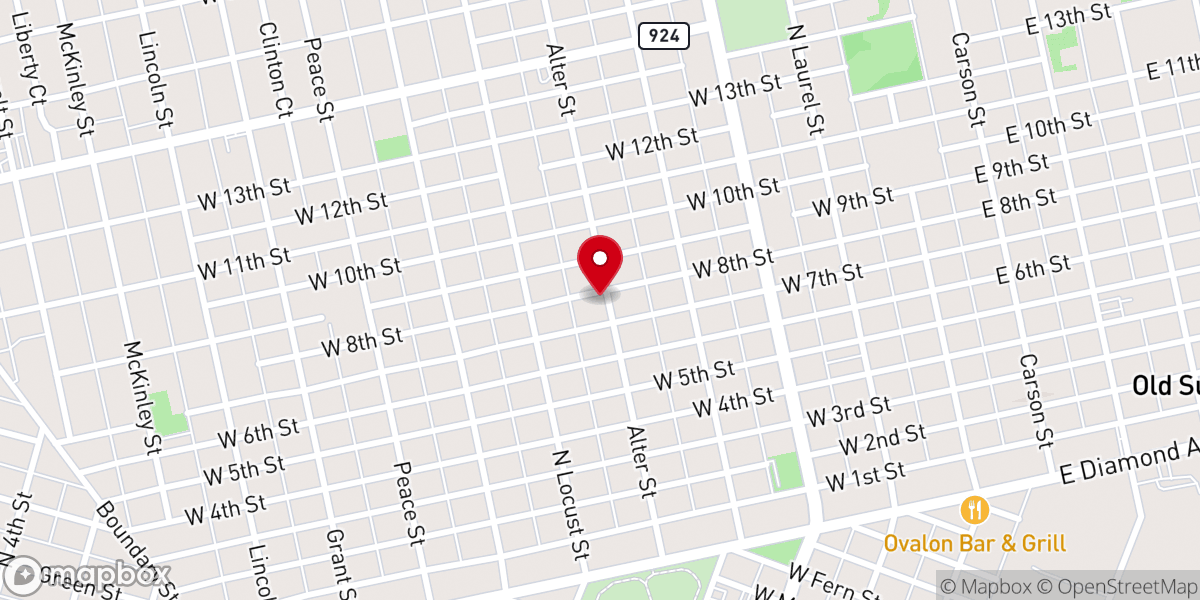 Map showing location of S S Peter & Paul Lutheran Church