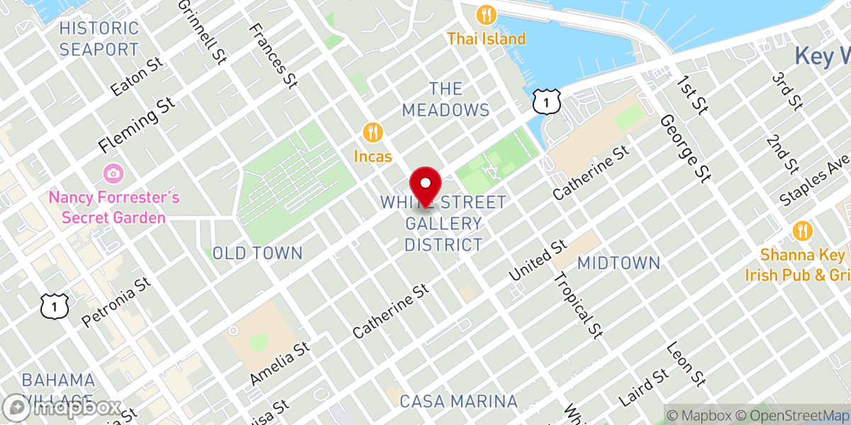 Map showing location of Key West Casual Weddings
