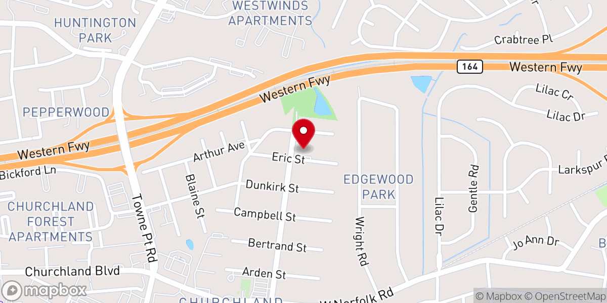 Map showing location of New Community Temple Church