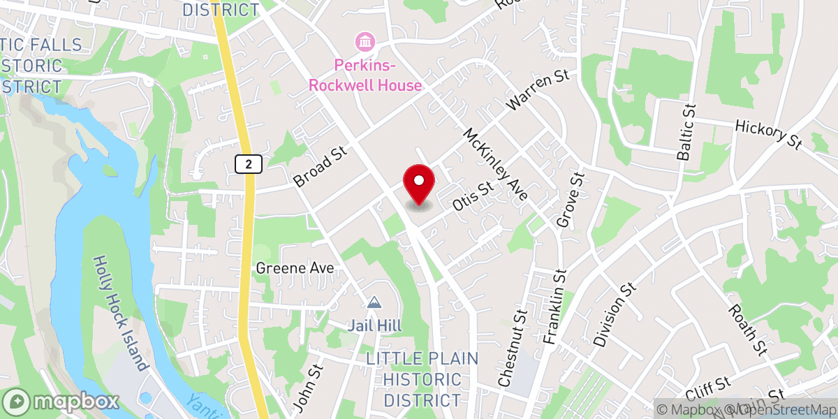 Map showing location of Cathedral of St. Patrick