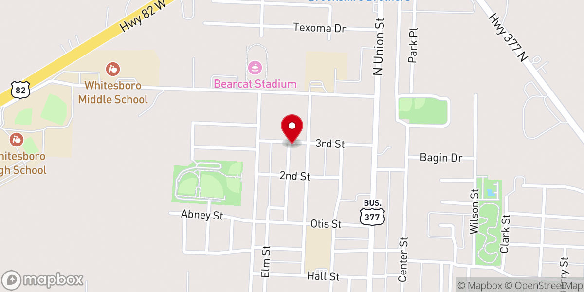 Map showing location of D Street Church of Christ