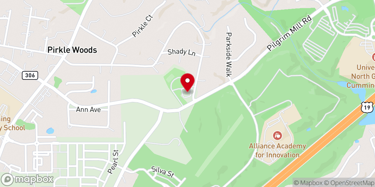 Map showing location of Episcopal Church of the Holy Spirit