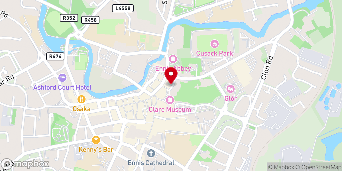Map showing location of Sweet N Green
