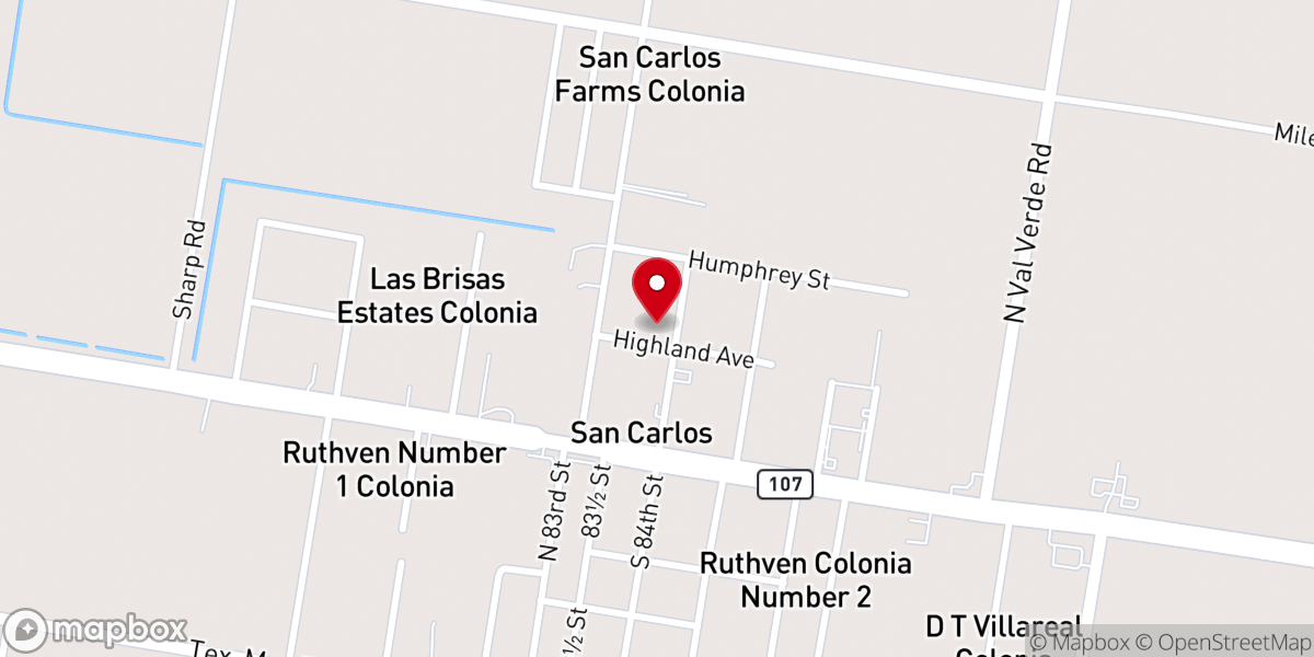 Map showing location of St. Joseph the Worker Catholic Church