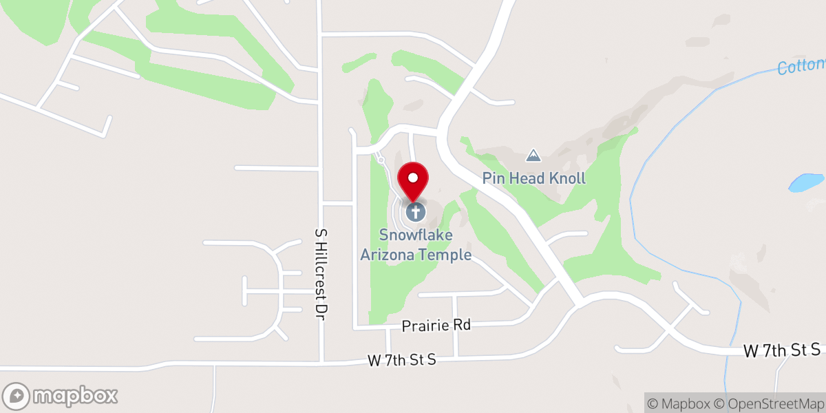 Map showing location of Snowflake Arizona Temple