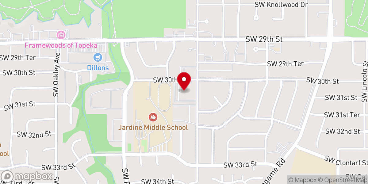 Map showing location of First Baptist Church Day Care