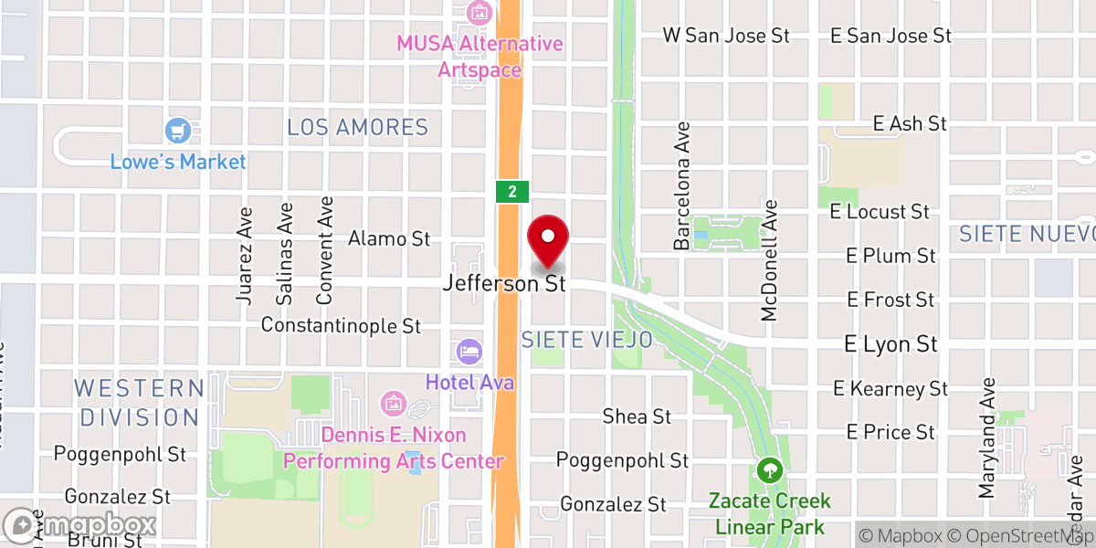 Map showing location of La Luz del Mundo