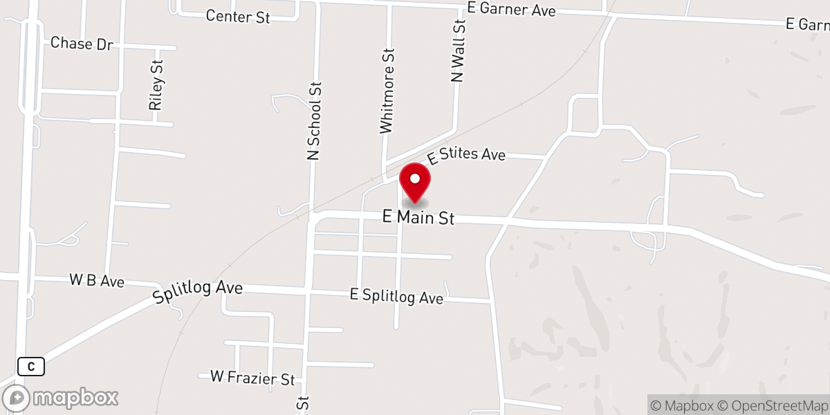 Map showing location of Goodman First Baptist Church