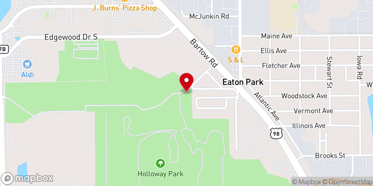 Map showing location of Holloway Park