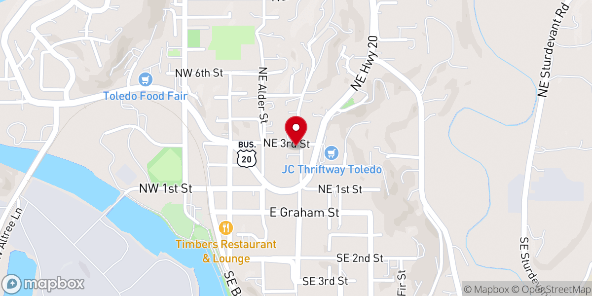 Map showing location of Trinity United Methodist Church