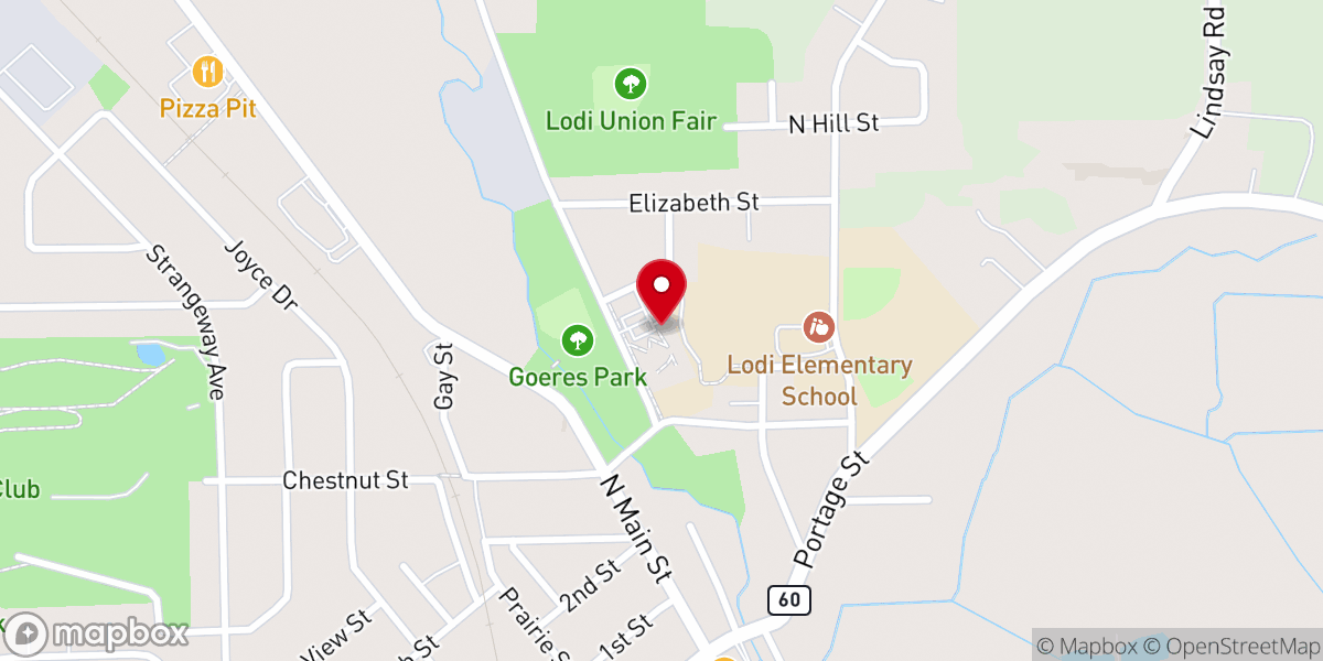 Map showing location of St. Patrick Catholic Church (St. Maximilian Kolbe Parish)