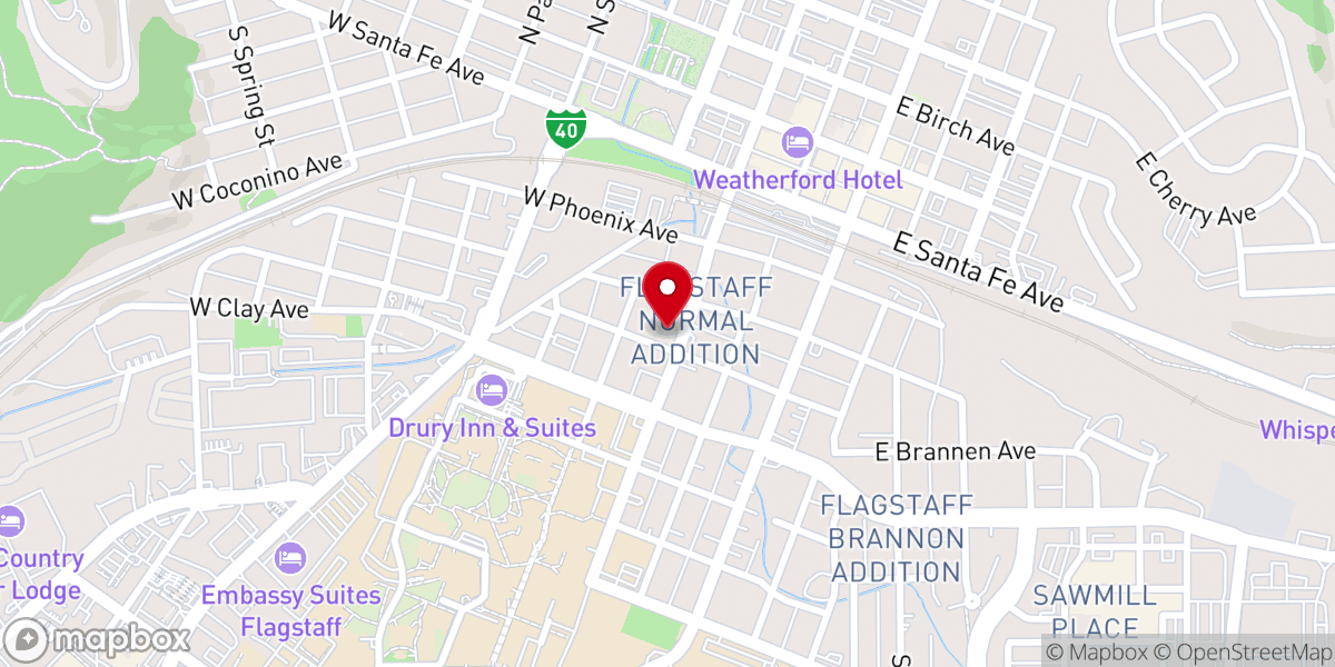 Map showing location of Flagstaff Christian Fellowship