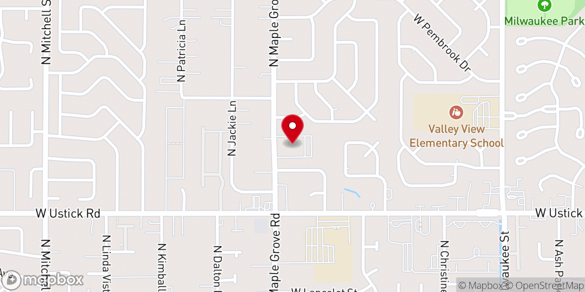 Map showing location of King of Glory Lutheran Church