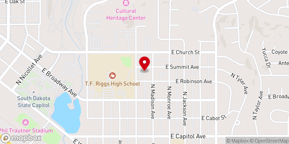 Map showing location of Trinity Episcopal Church